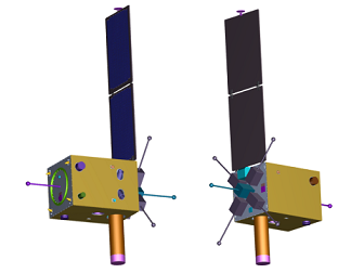 将来の宇宙探査計画を想定した100～200kg級の超小型衛星標準バス開発による探査機形態例