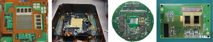 Photos of semiconductor sensors with integrated circuits developed by us