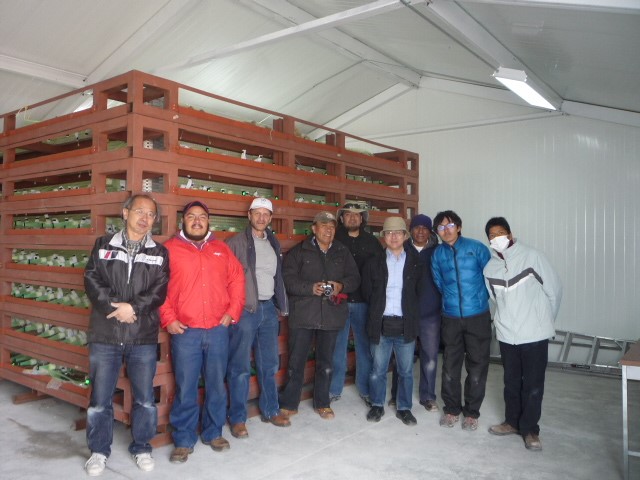 The SciCRT solar neutron telescope, which is located at the top of Mt. Sierra Negra in Mexico.