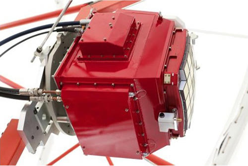The GCT camera prototype mounted on the GCT prototype telescope.